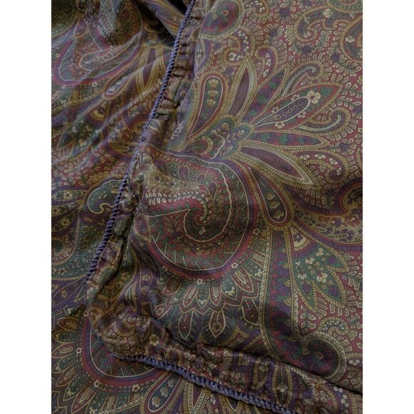 Ralph Lauren California King Duvet Cover Rich Bohemian Purple Paisley Comforter - Picture 2 of 7